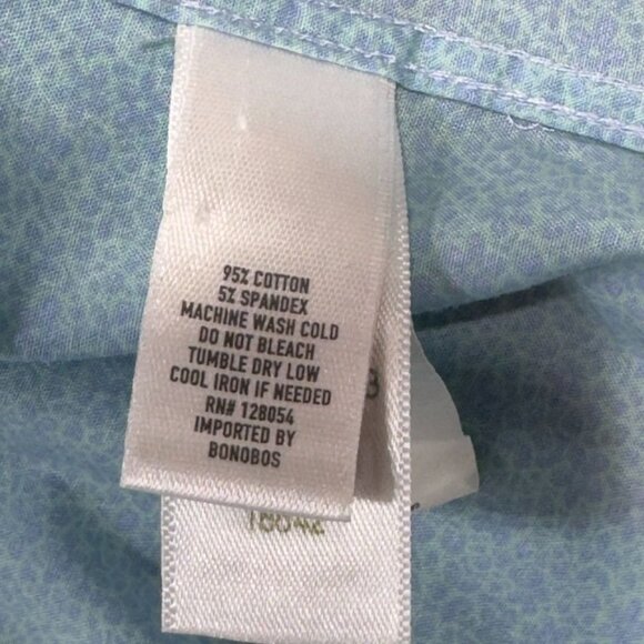 BONOBOS STRETCH Mens Casual Shirt Blue Cotton Size 16/34 - Picture 5 of 8